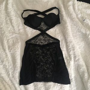 Seduction by Fredericks Black Baby Doll Lingere